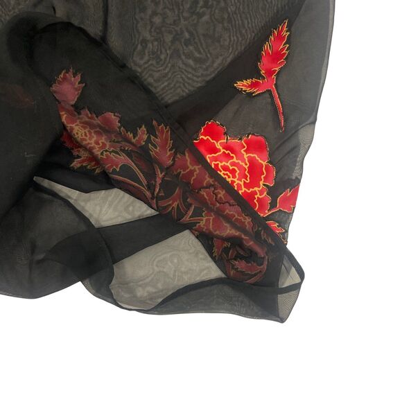 Vintage Victoria’s Secret Collection 2pc Set Sheer Pants Red Floral Size Small - Picture 10 of 12